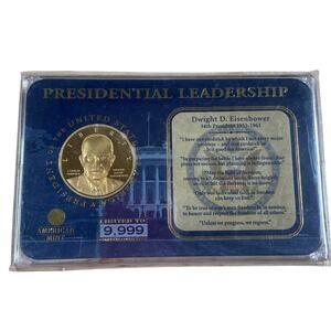 American Mint Presidential Leadership Dwight D. Eisenhower Coin With COA
